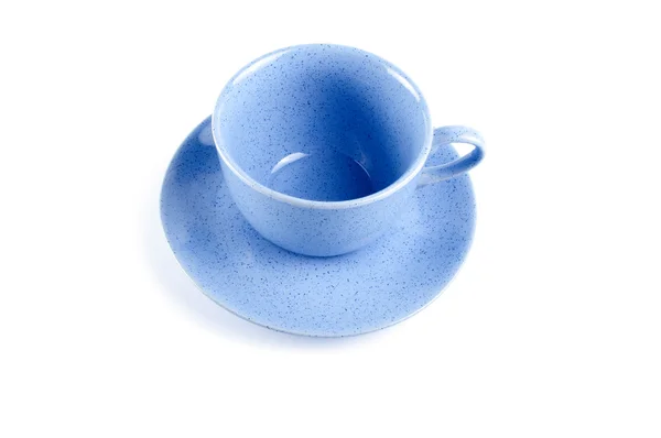 Blaue Tasse mit Untertasse — Stockfoto