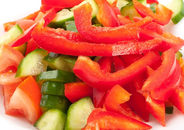 Čerstvá Zelenina Další Potraviny Bílém Pozadí — Stock fotografie
