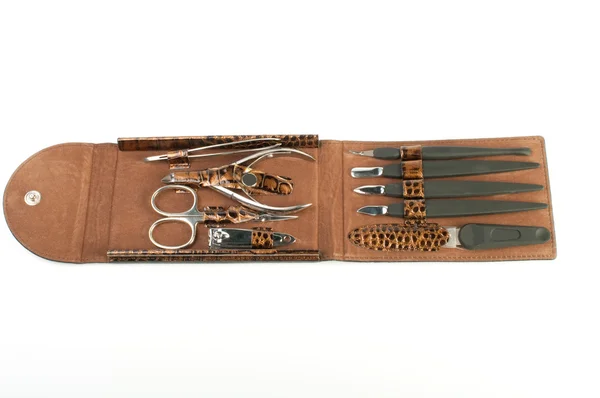 Werkzeuge für die Maniküre in der Box — Stockfoto