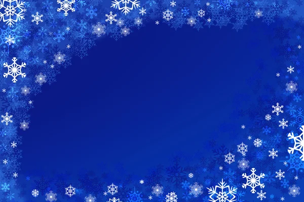 Donker blauwe sneeuwvlok achtergrond. — Stockfoto
