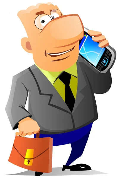 Hombre de negocios con teléfono móvil — Foto de Stock