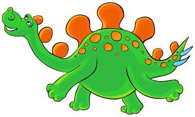 karikatür stegosaurus.