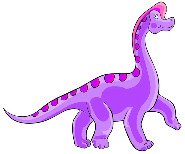 Cartoon Brachiosaurus Dinosaurier Isoliert Auf Weiß — Stockfoto