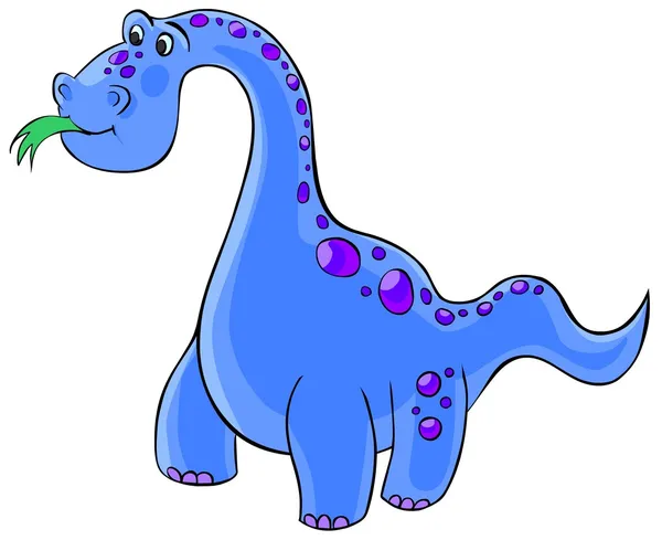Cartoon Illustration Diplodocus Dinosaurie Isolerad Vit — Stockfoto