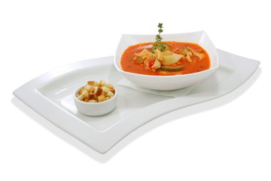 Tomato soup with zucchini clipart