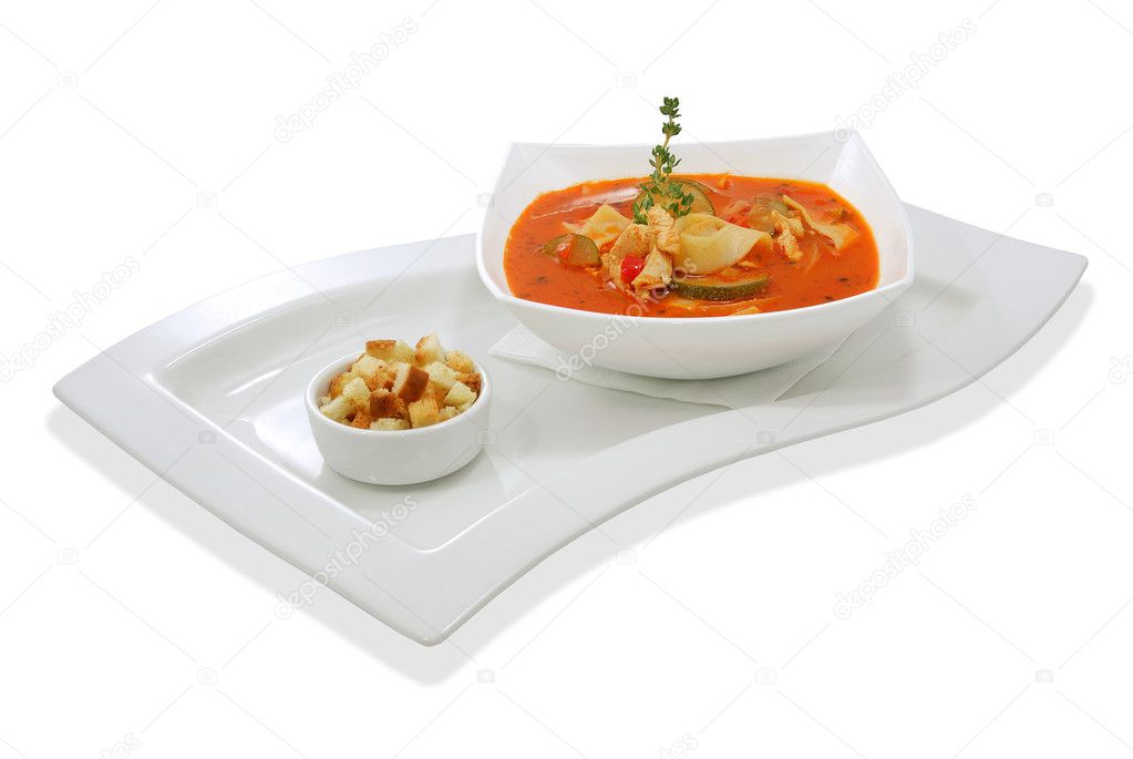 Tomato soup with zucchini