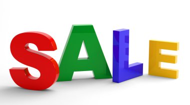 Word SALE. 3d illustration. clipart