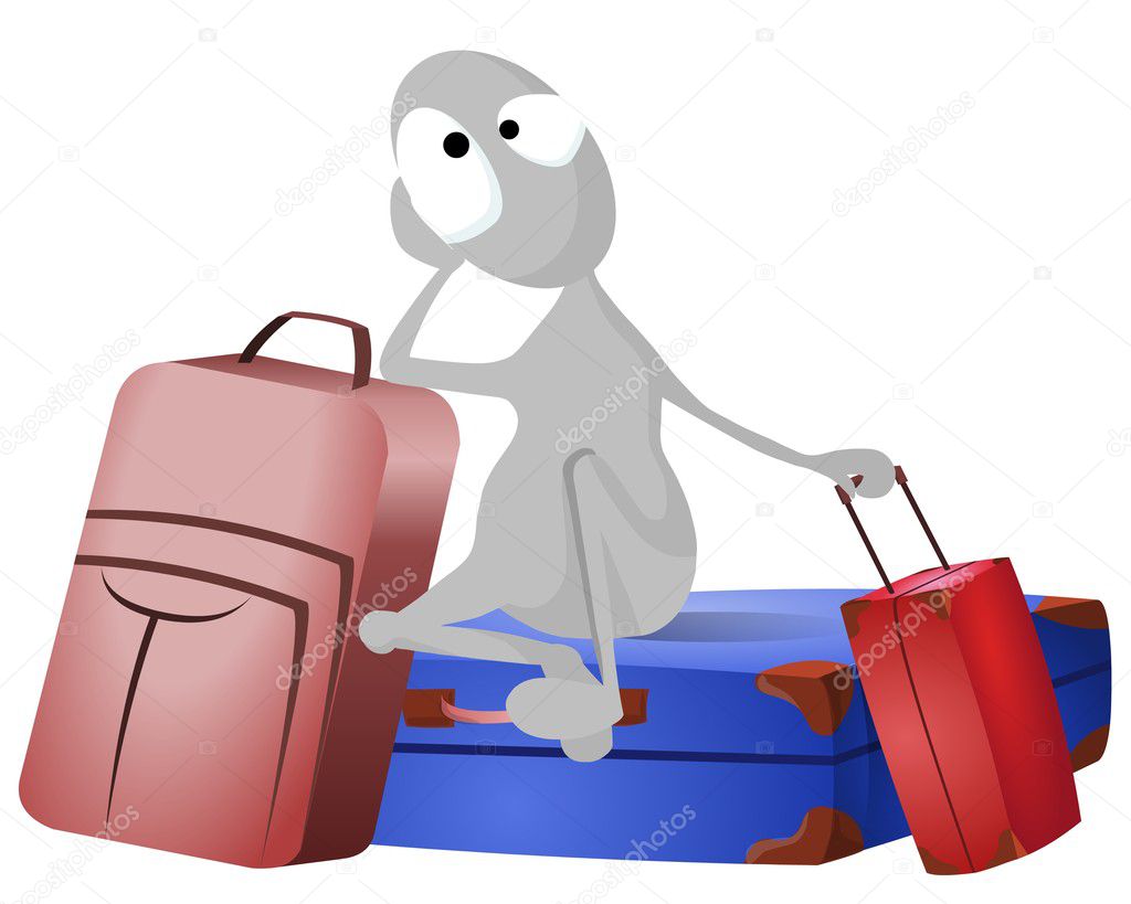 Grey man and lots of baggage
