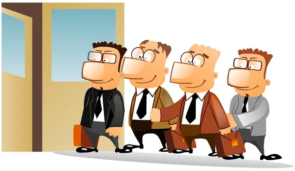 Business standing in queue. — Stock Photo, Image