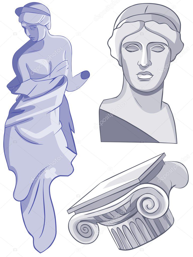 Ancient Greek statues.