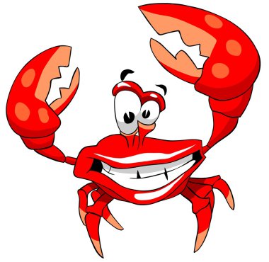 Happy crab. clipart