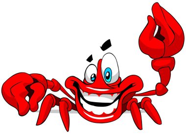 Happy crab. clipart