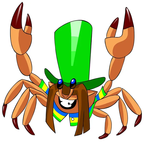 Crab in hat. — Stock Photo, Image