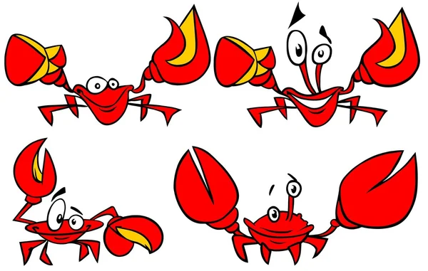 Ensemble de crabes drôles — Photo