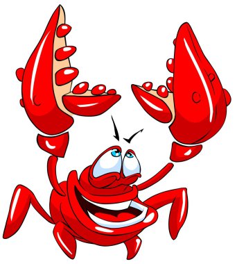 Funny crab. clipart