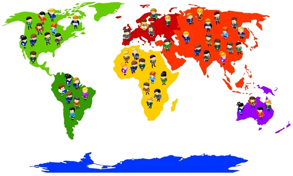 비즈니스 세계의 지도에. — 스톡 사진