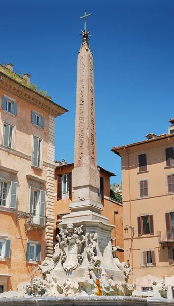 Κρήνη Του Πάνθεον Fontana Del Pantheon Την Piazza Della Rotonda — Φωτογραφία Αρχείου