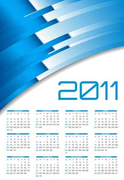 Vetor calendário abstrato, modelo de design para 2011 — Vetor de Stock