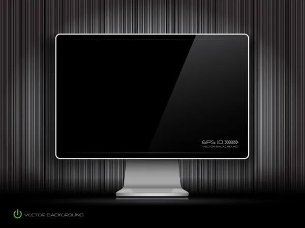 Moniteur LCD numérique vectoriel — Image vectorielle