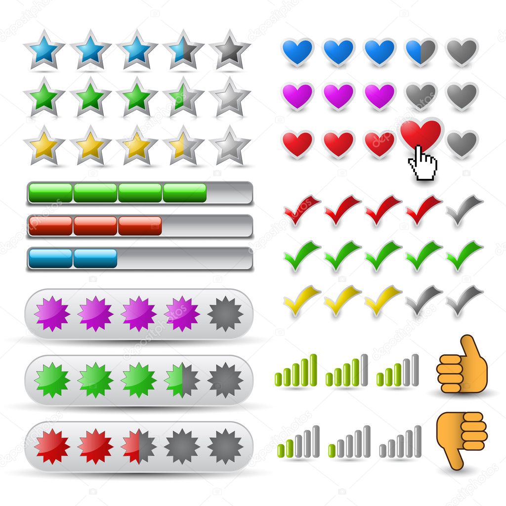 Vector set rating icon
