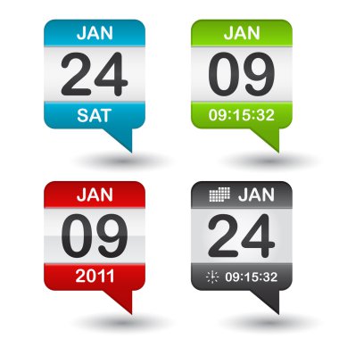Vector calendar icon on white background