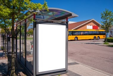 Bus stop Bastad 01 clipart