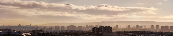 stock image A panoramic image of the scottish city of Glasgow taken from afar.