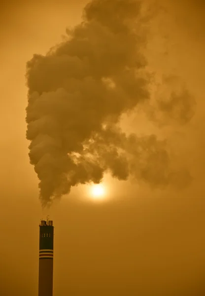 Industrial Image Factory Chimney Spewing Waste Atmosphere — Stock Photo, Image