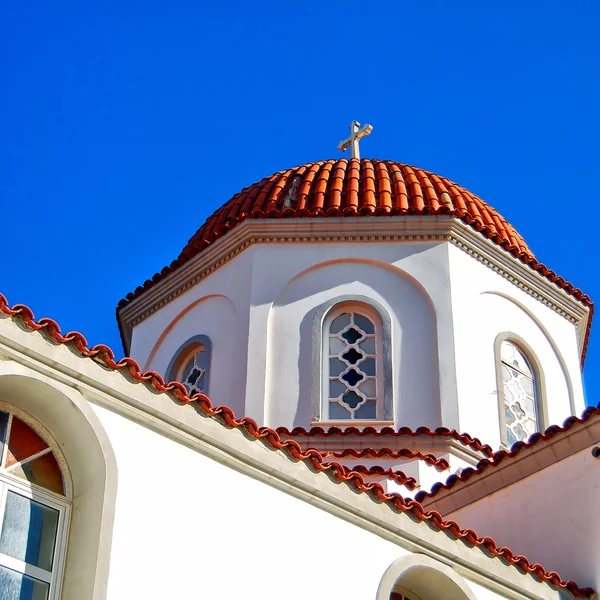 Witte kerk op Kreta close-up — Stockfoto