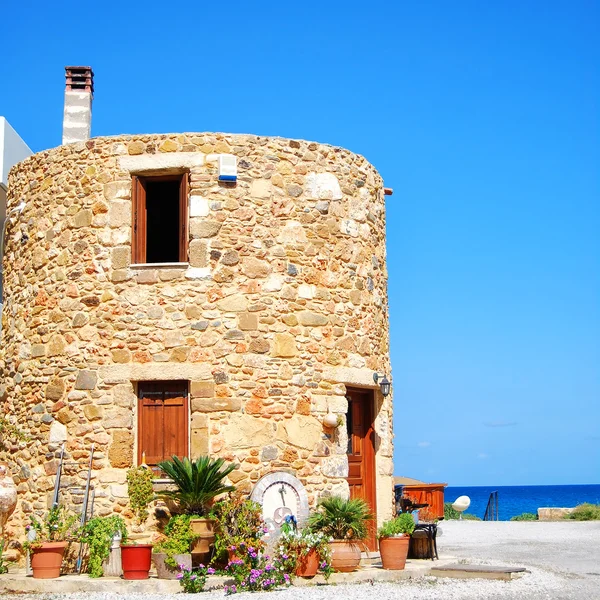 Griekse ronde huis — Stockfoto
