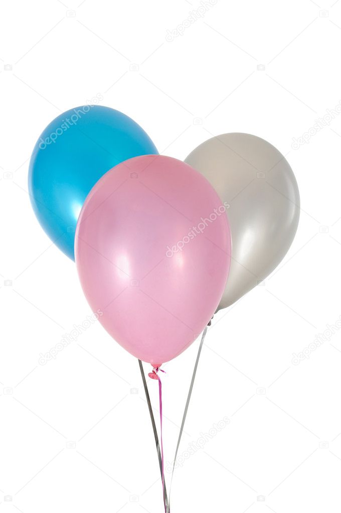 Balloons isolated on white background