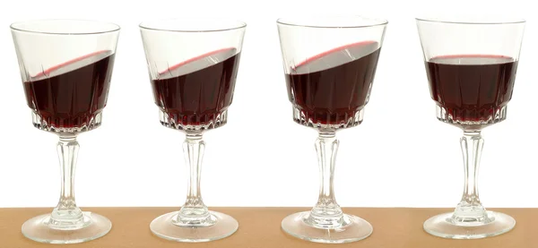 stock image Line of wineglasses