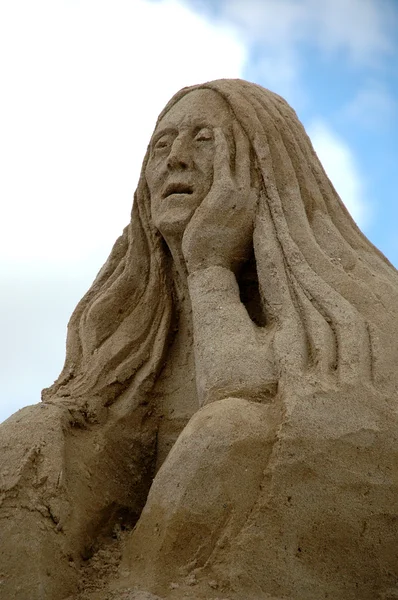 Sad sand woman — Φωτογραφία Αρχείου