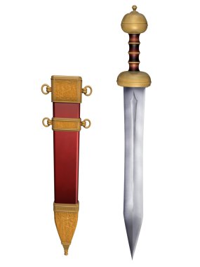 Roman Gladius with Scabbard clipart