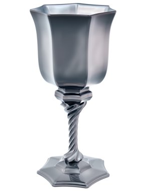 Illustration of an ornate antique pewter goblet clipart