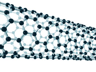 Illustration of the detailed structure of a carbon nanotube clipart