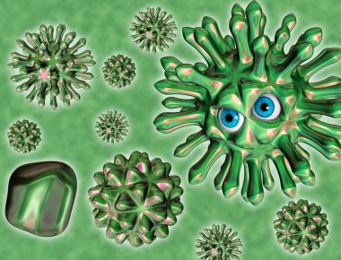 Nasty little germs clipart