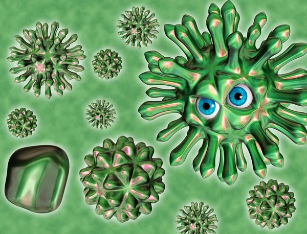 厄介な小さな細菌 — ストック写真