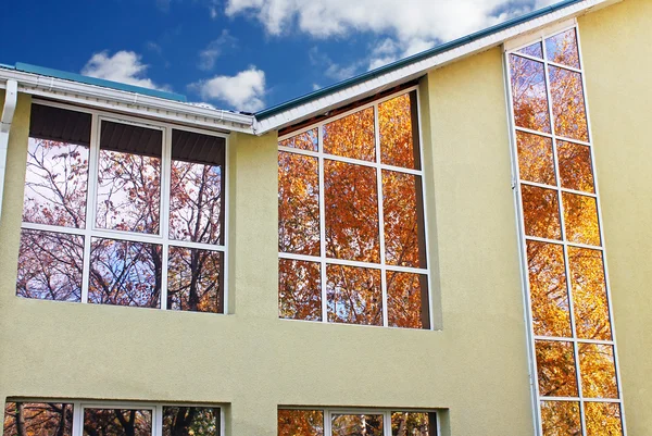 Sonbahar içinde pencere eşiği — Stok fotoğraf