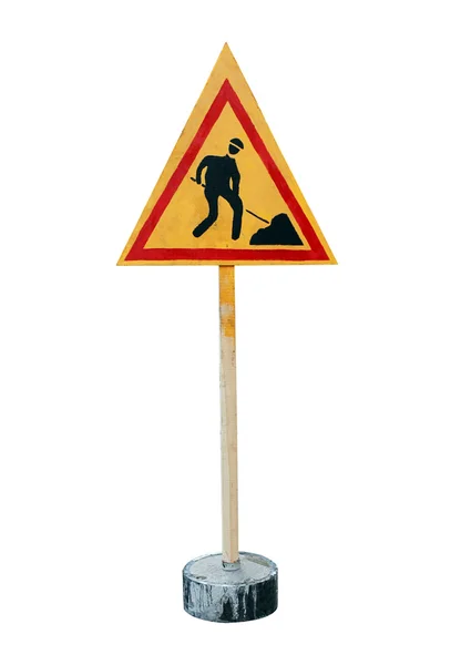 Road works sign — Stock Photo, Image