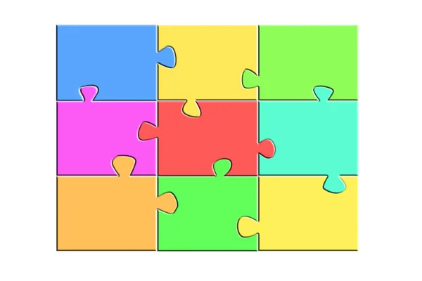 지그재그로 만든 퍼즐 — 스톡 사진
