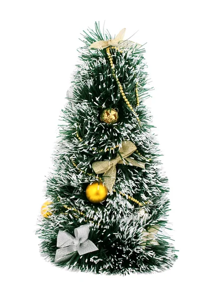 Ručně Vyráběné Článek Vánoční Strom Izolovaných Bílém Pozadí — Stock fotografie
