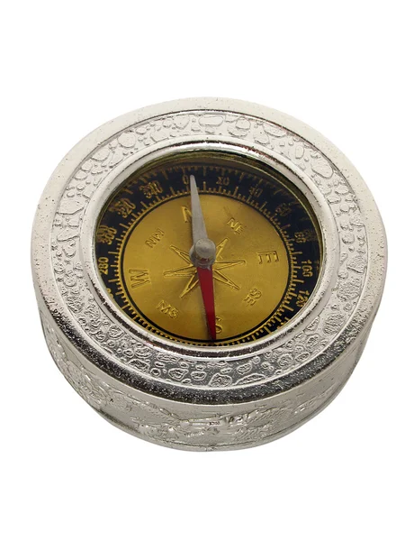 Kompass Isoliert Auf Weißem Hintergrund — Stockfoto