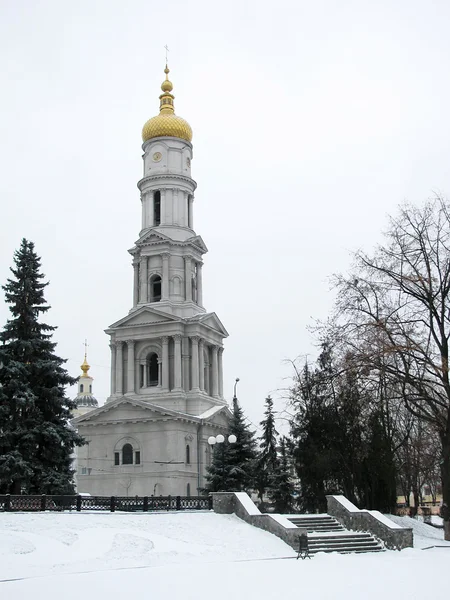 Catedral Ortodoxa Kharkiv Ucrânia Inverno — Fotografia de Stock