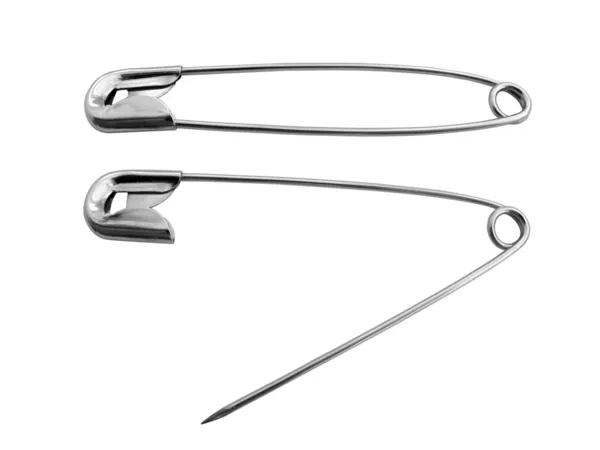 Two safety pins — Stock Photo, Image