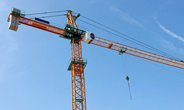 Building Crane Clear Blue Sky — Stock Photo, Image