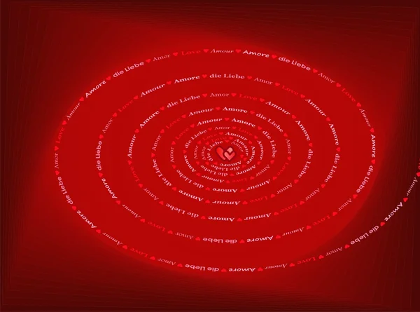 Spirale d'amour — Image vectorielle