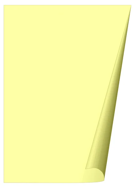 Golden Page Bent Corner White — Stock Vector