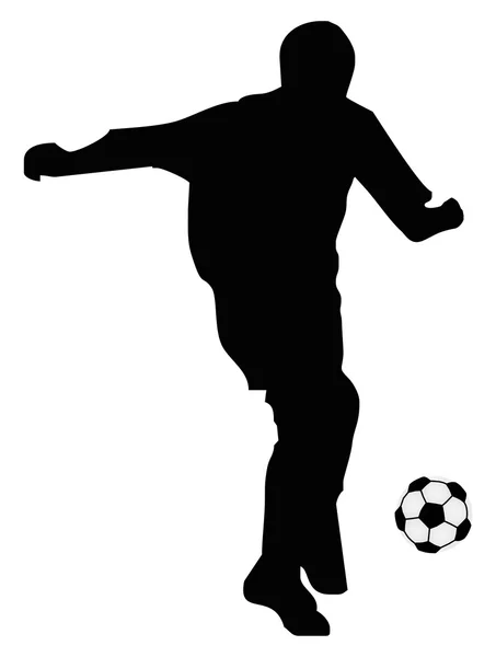 Fútbol Jugador Vector Ilustración — Vector de stock