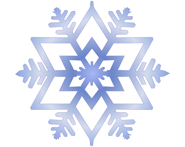 Blauwe Sneeuwvlok Vector Illustratie — Stockvector